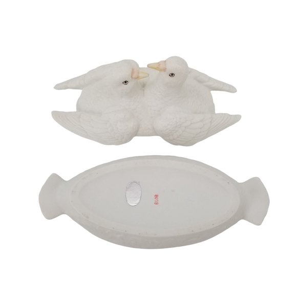 White Dove Love Birds Trinket Dish by Andrea Sadek - Picture 6 of 10
